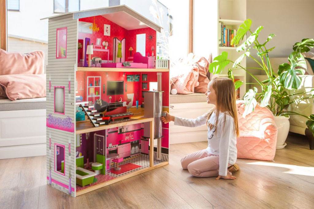 Dřevěný domeček pro panenky Ecotoys Malibu residence