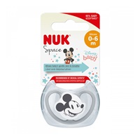 Šidítko Space NUK 0-6m Disney Mickey Mouse bílá