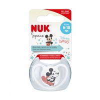 Šidítko Space NUK 6-18m Disney Mickey Mouse bílá