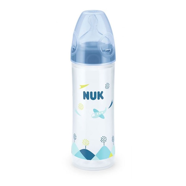 Kojenecká láhev NUK LOVE 250 ml, 6-18 m modrá