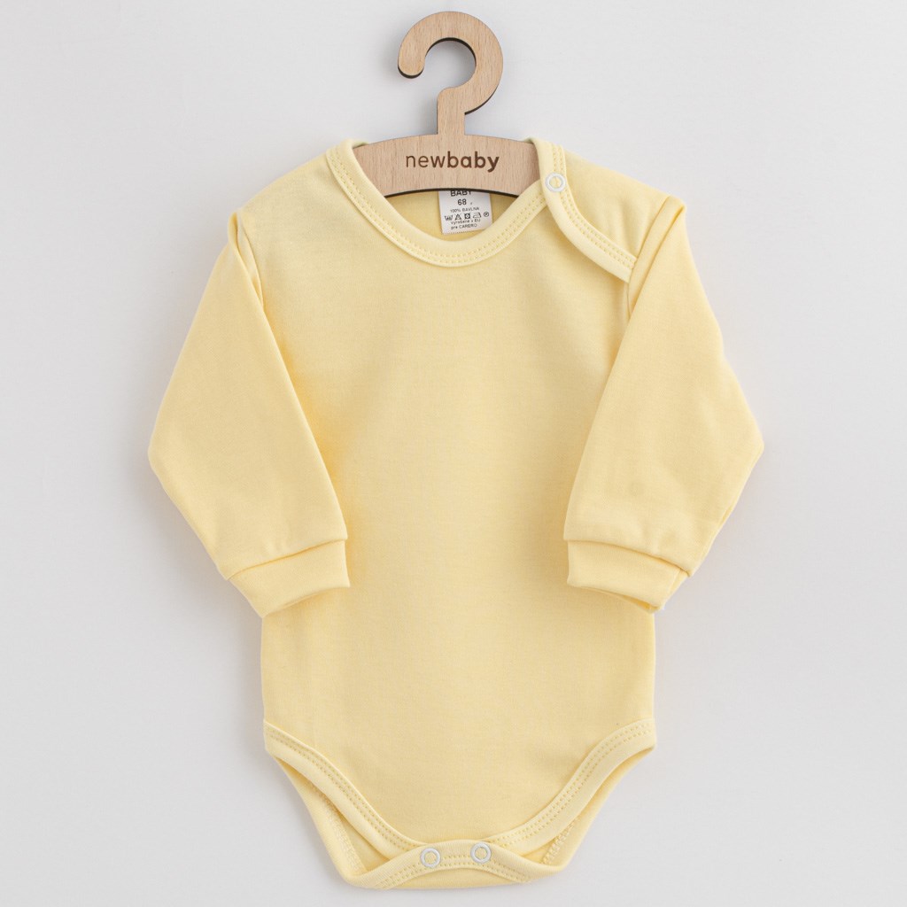 Kojenecké bavlněné body New Baby Casually dressed žlutá - 1