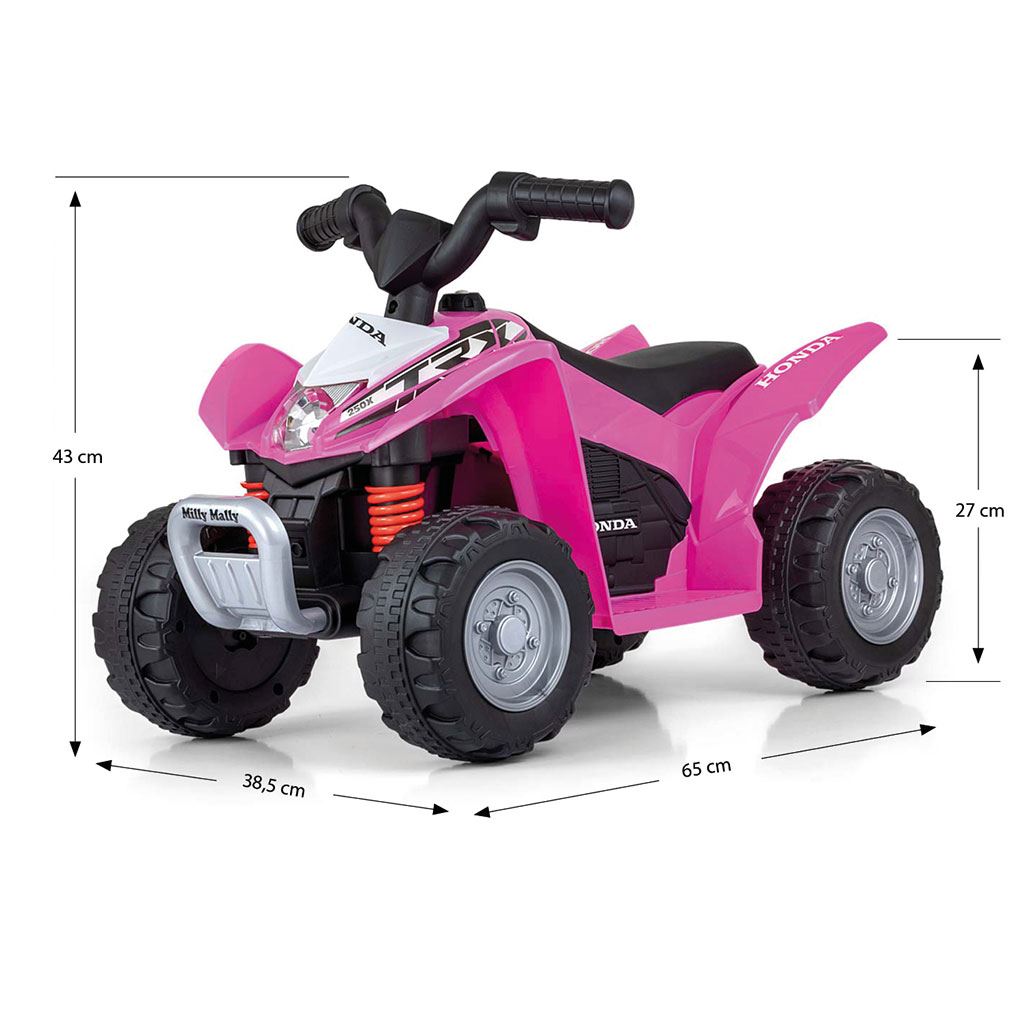Elektrická čtyřkolka Milly Mally Honda ATV růžová - 4