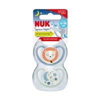 Šidítko NUK Happy Nights 6-18m 2ks/BOX kluk