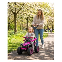 Dětské odrážedlo Baby Mix Mega s vodící tyčí růžové