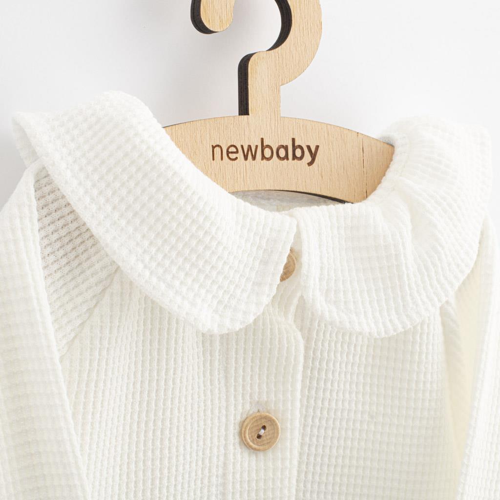 Kojenecký kabátek na knoflíky New Baby Luxury clothing Laura bílý - 1