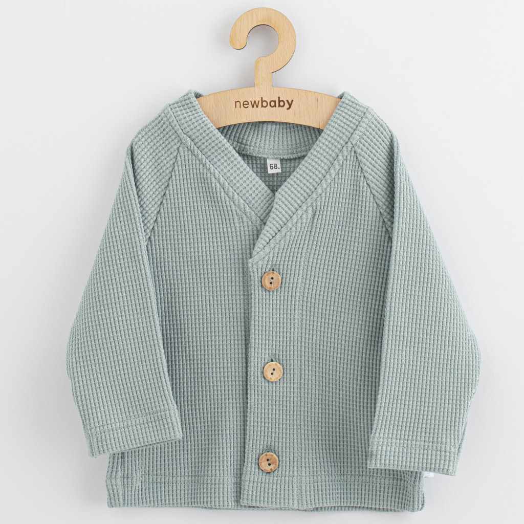 Kojenecký kabátek na knoflíky New Baby Luxury clothing Oliver šedý - 1