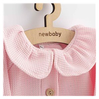 Kojenecký kabátek na knoflíky New Baby Luxury clothing Laura růžový