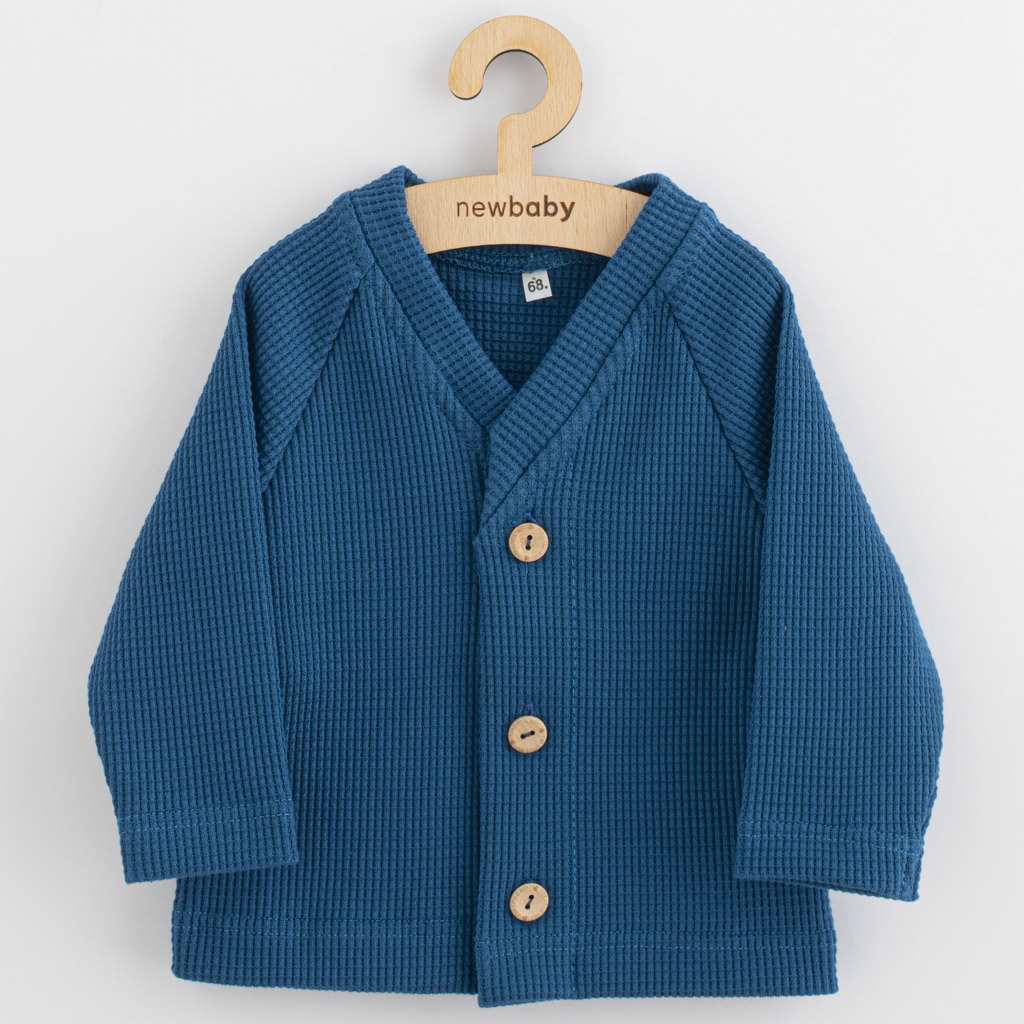 Kojenecký kabátek na knoflíky New Baby Luxury clothing Oliver modrý vel. 74 (6-9m)