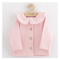 Kojenecký kabátek na knoflíky New Baby Luxury clothing Laura růžový