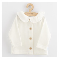 Kojenecký kabátek na knoflíky New Baby Luxury clothing Laura bílý