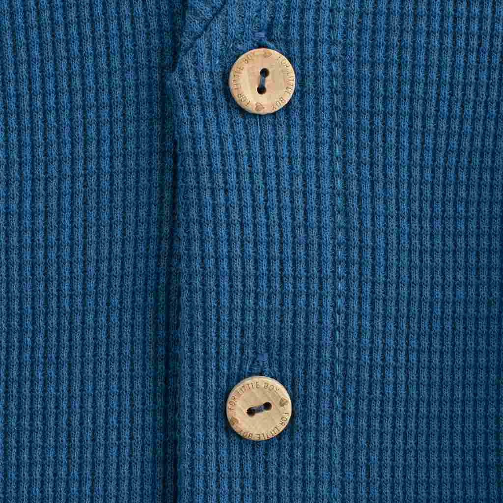 Kojenecký kabátek na knoflíky New Baby Luxury clothing Oliver modrý - 2