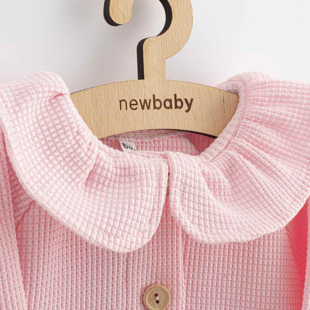 Kojenecký kabátek na knoflíky New Baby Luxury clothing Laura růžový - 1
