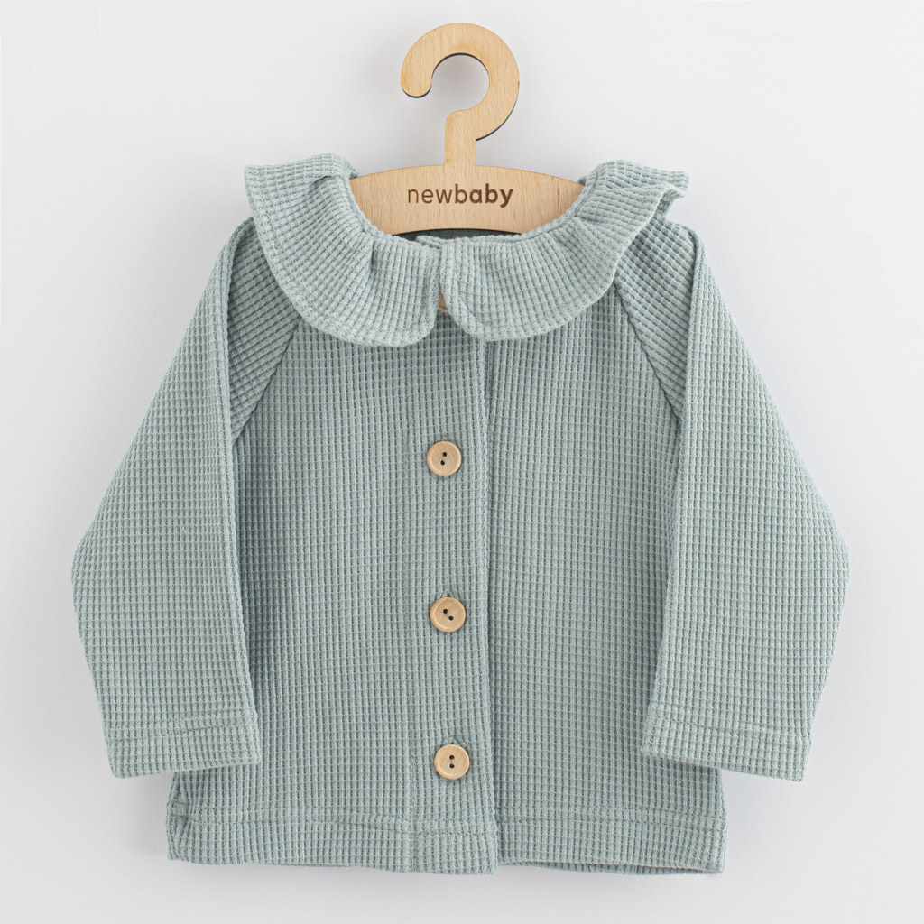 Kojenecký kabátek na knoflíky New Baby Luxury clothing Laura šedý - 1