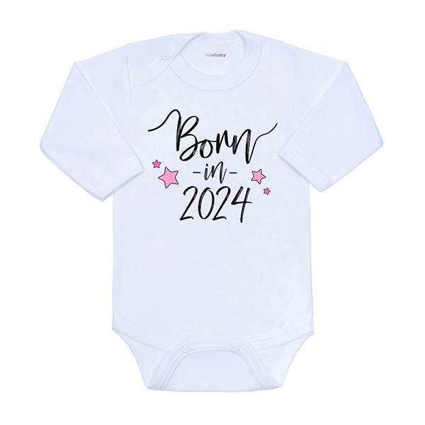 Body s potiskem New Baby Born in 2024 růžové