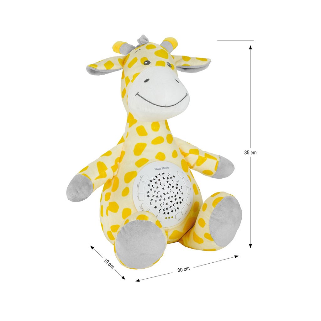 Plyšový usínáček žirafa s projektorem Milly Mally - 4
