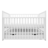 Dětská postýlka New Baby BASIC se stahovací bočnicí a šuplíkem bílá