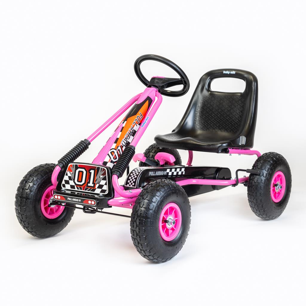 Dětská šlapací motokára Go-kart Baby Mix Razor růžová