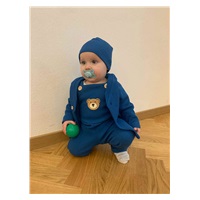 Kojenecká bavlněná čepička New Baby Luxury clothing modrá