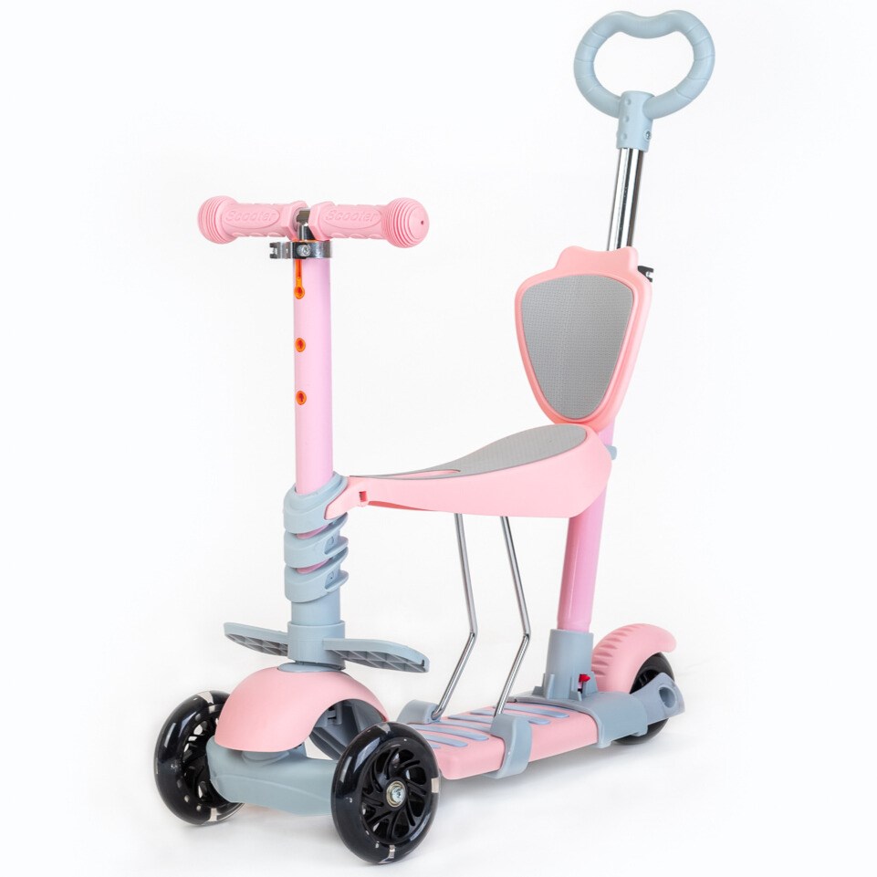 Fotografie Dětská tříkolová koloběžka 3v1 Baby Mix Multi růžová
