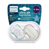 Šidítko Avent Ultra air Night 2ks 0-6 m holčička