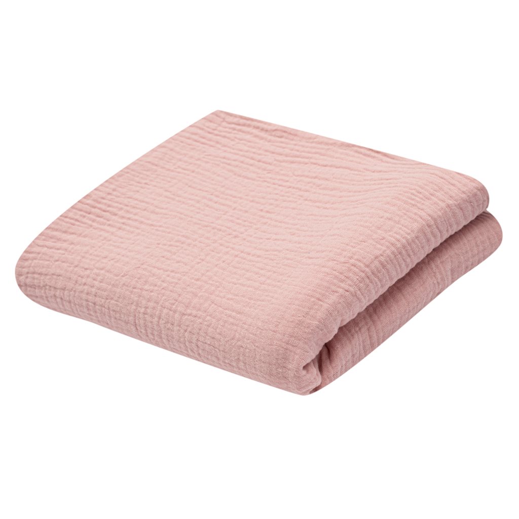 Kojenecká mušelínová deka 70x100 cm růžová 