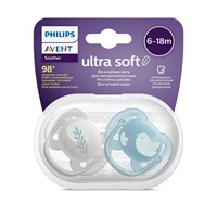 Šidítko Avent Ultrasoft Premium zvířátka 6-18 m 2ks kluk