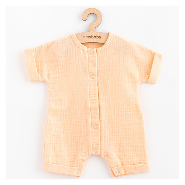 Kojenecký letní mušelínový overal New Baby Leny peach