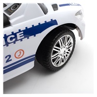 Dětské odrážedlo se zvukem a vodící tyčí Baby Mix POLICE bílé (POŠKOZENÝ OBAL)