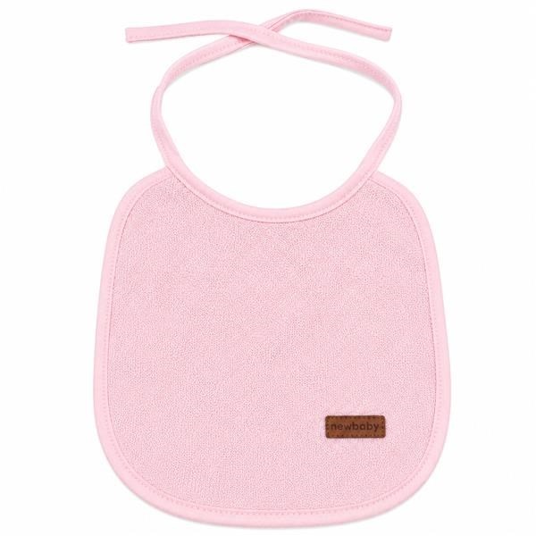 Dětský froté bryndák podšitý PVC New Baby růžový