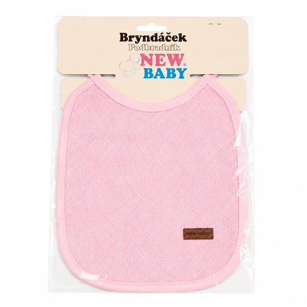 Dětský froté bryndák podšitý PVC New Baby růžový