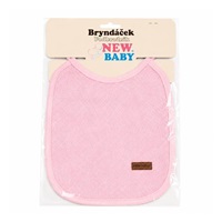 Dětský froté bryndák podšitý PVC New Baby růžový
