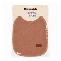 Dětský froté bryndák podšitý PVC New Baby hnědý
