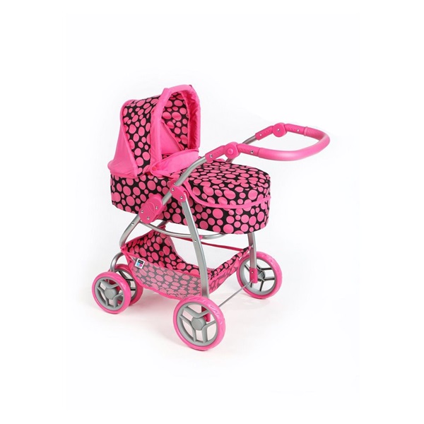 BAZÁREK Multifunkční kočárek pro panenky PlayTo Jasmínka růžový
