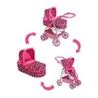 BAZÁREK Multifunkční kočárek pro panenky PlayTo Jasmínka růžový