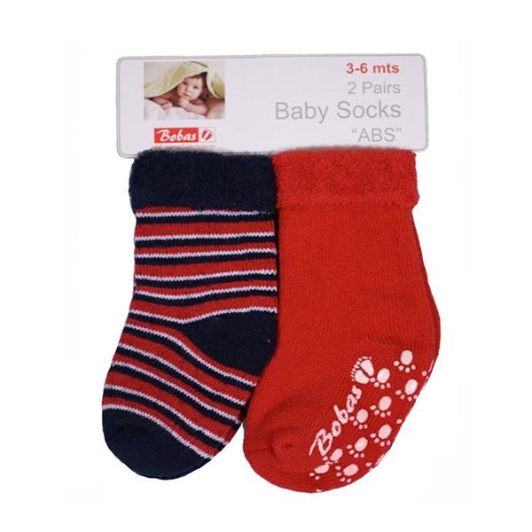 Kojenecké froté ponožky Bobo Baby červené 2 páry