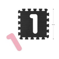 Pěnové puzzle podložka ohrádka Milly Mally Jolly 3x3 Digits Pink Grey