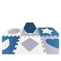 Pěnové puzzle podložka ohrádka Milly Mally Jolly 3x3 Shapes Blue