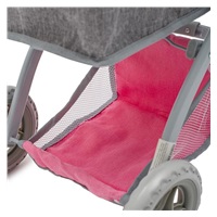 Kočárek pro panenky 2v1 Baby Mix Sophie pink-grey