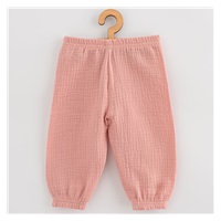 Kojenecké mušelínové kalhoty New Baby Feeling růžová