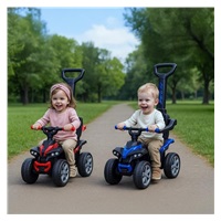 Dětské odrážedlo Baby Mix Mega Prime EVA s vodící tyčí modré