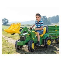 Šlapací traktor nakladač Rolly Toys John Deere Farmtrac zelený