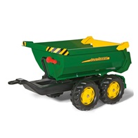 Sklápěcí traktorový návěs Rolly Toys John Deere Halfpipe zelený