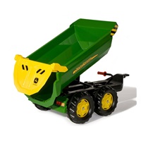 Sklápěcí traktorový návěs Rolly Toys John Deere Halfpipe zelený