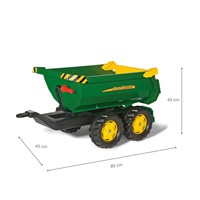 Sklápěcí traktorový návěs Rolly Toys John Deere Halfpipe zelený