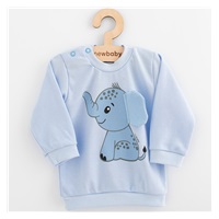 Kojenecká souprava tričko a tepláčky New Baby Happy Elephant blue