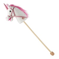 Hobby horse unicorn se zvukem a kolečky Nia Baby Mix white