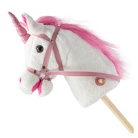 Hobby horse unicorn se zvukem a kolečky Nia Baby Mix white