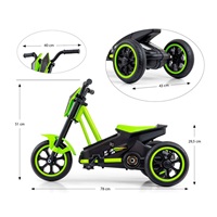 Dětská šlapací motokára Go-kart Milly Mally Rider zelená
