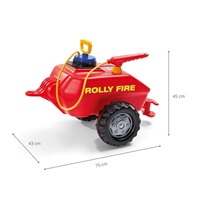 Cisterna s pumpou a stříkačkou Milly Mally Rolly Toys Vacumax Fire červená