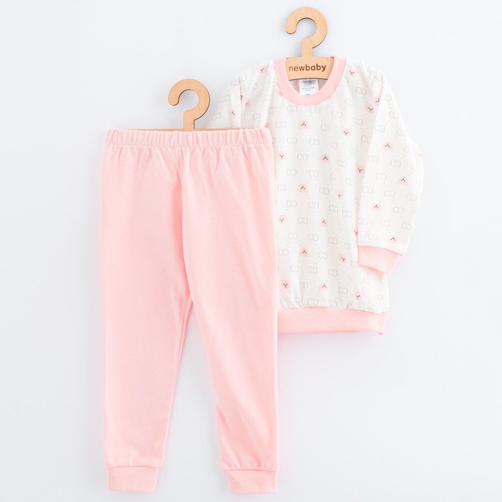 Dětské bavlněné pyžamko New Baby pink bear vel. 116/122